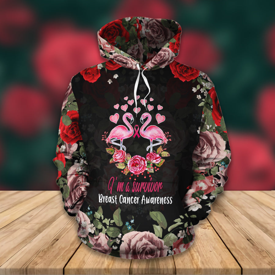 Ich bin eine Überlebende – T-Shirt und Hoodie zur Sensibilisierung für Brustkrebs 0822