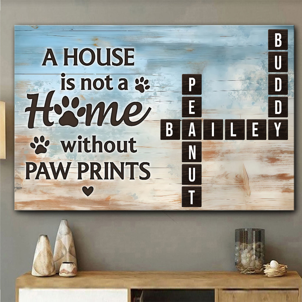 Décoration murale avec empreintes de pattes - Toile et affiche personnalisées pour chiens