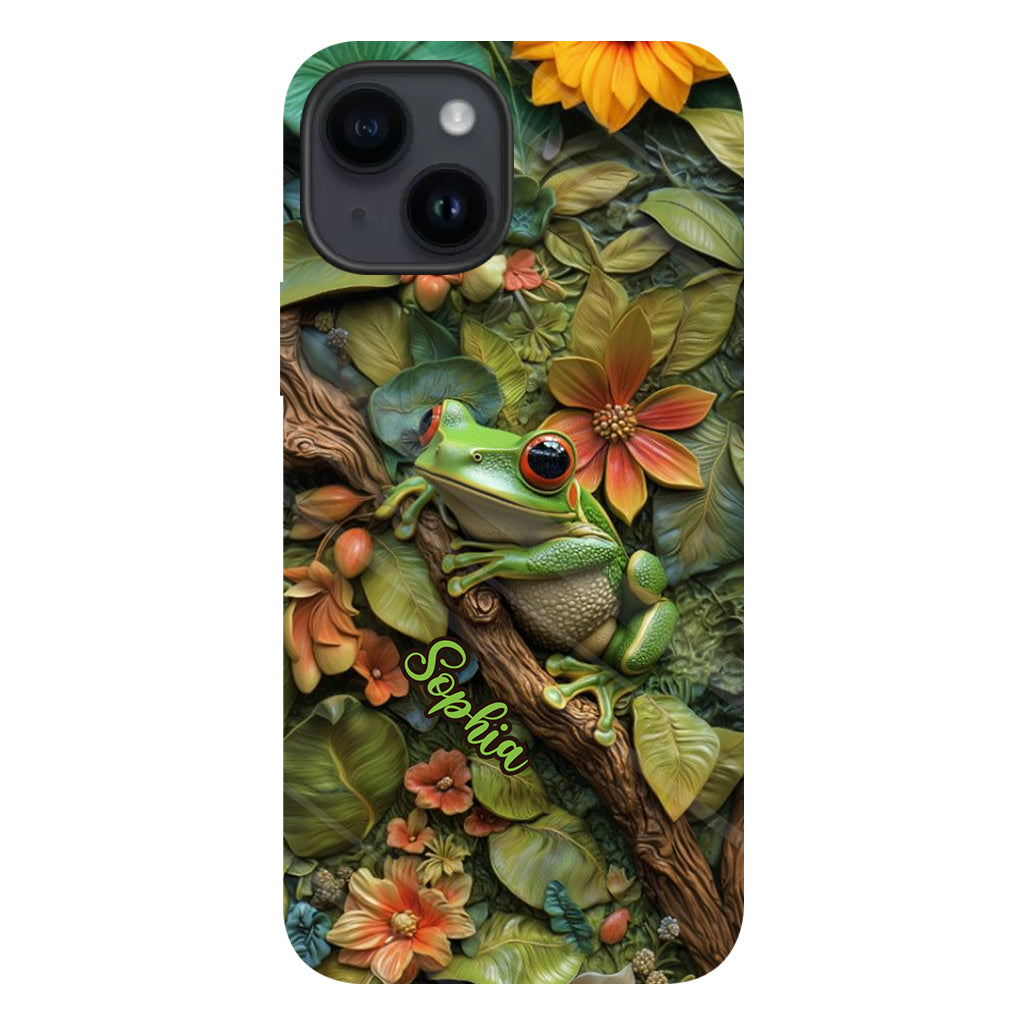 Adorable Grenouille - Coque de téléphone personnalisée avec imprimé grenouille