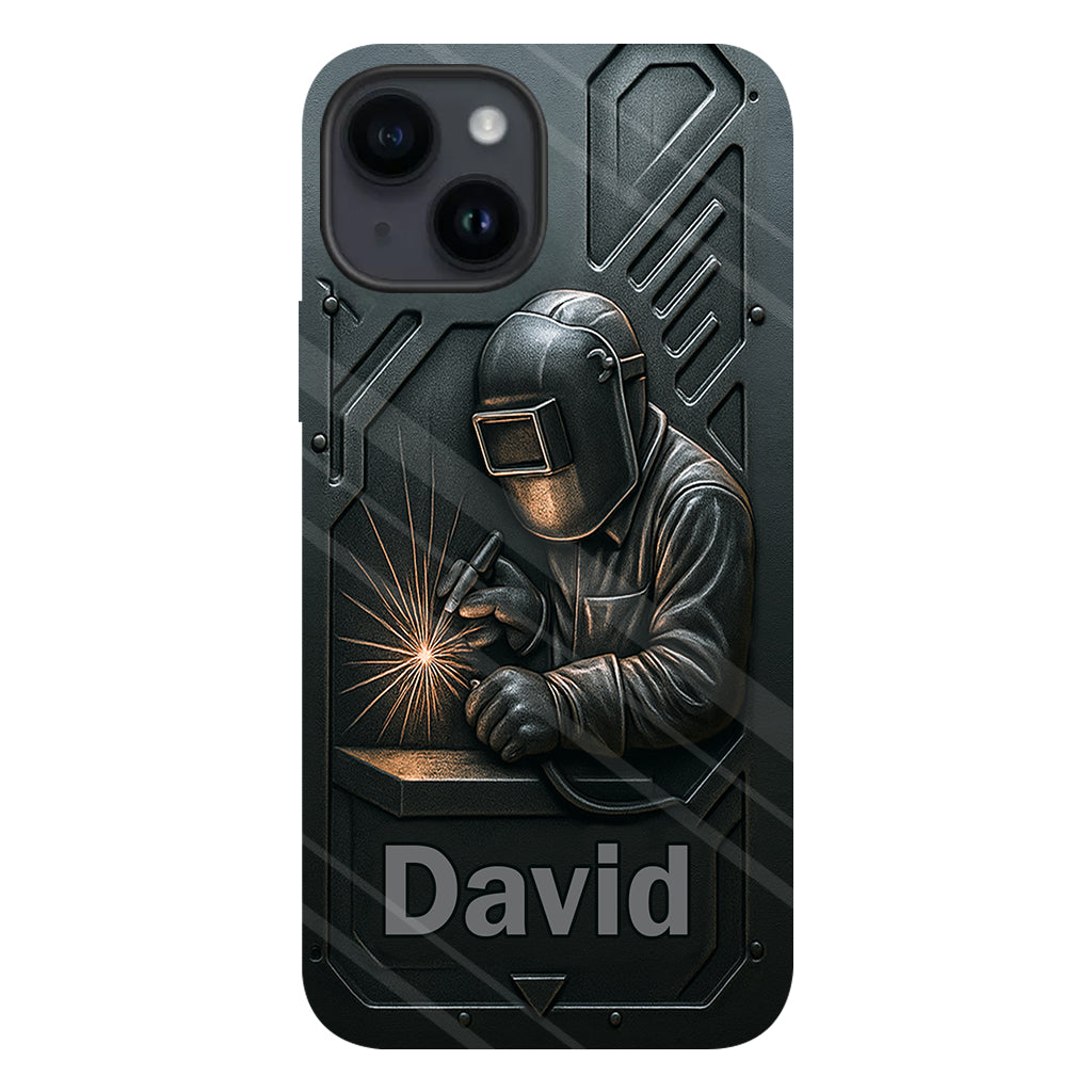 Coole Schweißer-Männer – Personalisierte Handyhülle mit Schweißer-Motiv und Volldruck