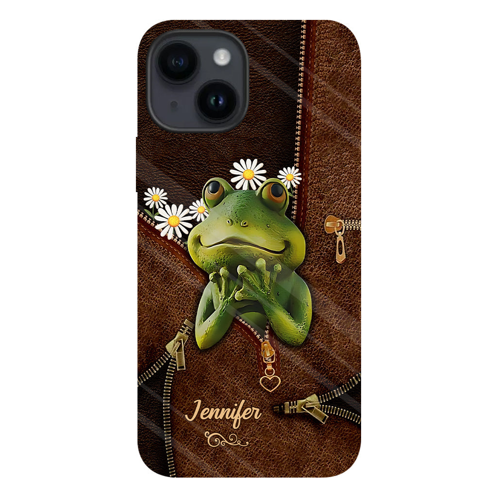 Niedliche Frösche – Personalisierte Handyhülle mit Frosch-Vollbilddruck
