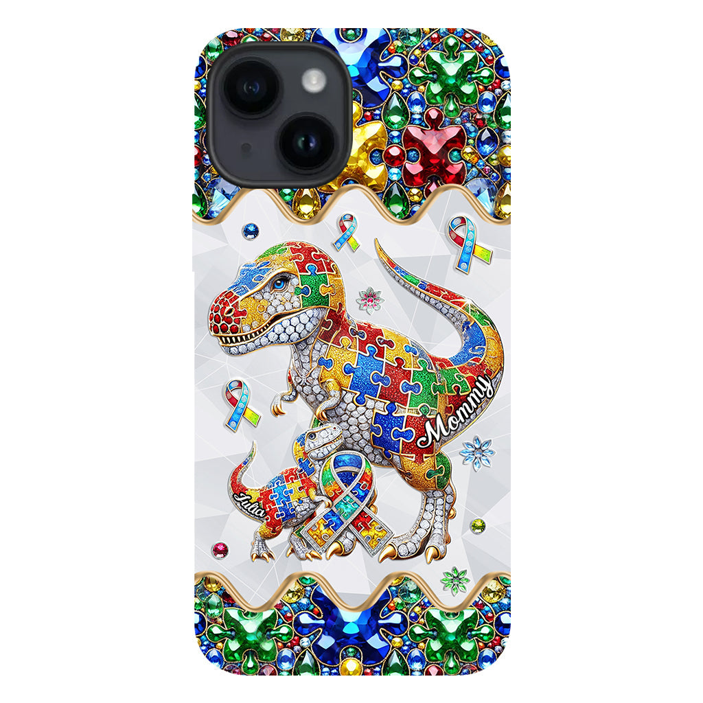 Strong Mama - Coque de téléphone personnalisée avec impression intégrale pour la sensibilisation à l'autisme