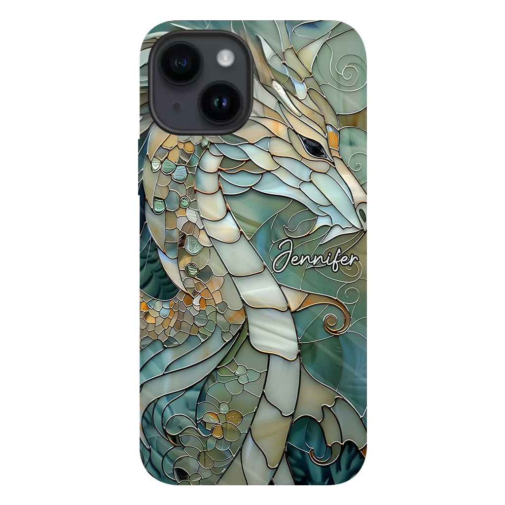 Coque de téléphone personnalisée avec motif dragon « J’adore les dragons »