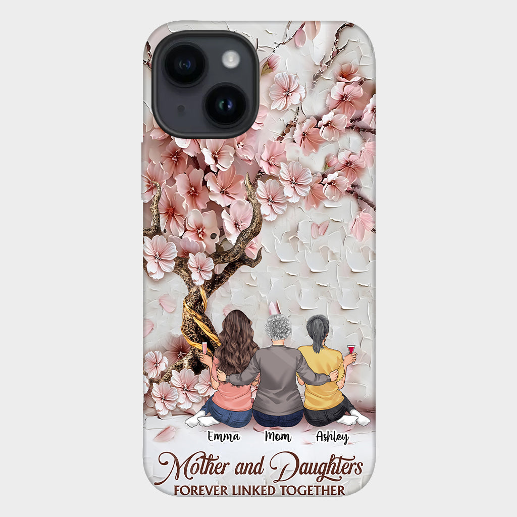 Mother And Daughters Forever Linked Together - Personalized Mother Full Print Phone Case
