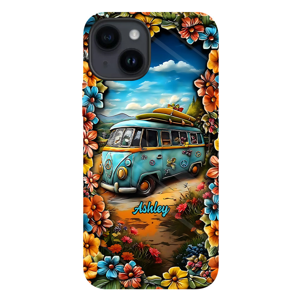 Coque de téléphone personnalisée Hippie Van - Motif hippie intégral