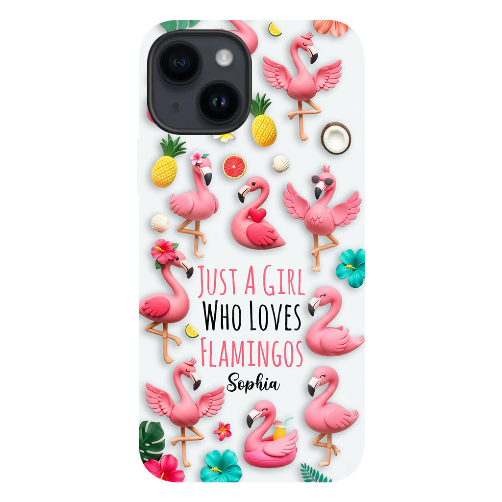 Love Flamingos - Personalized Flamingo Full Print Phone Case