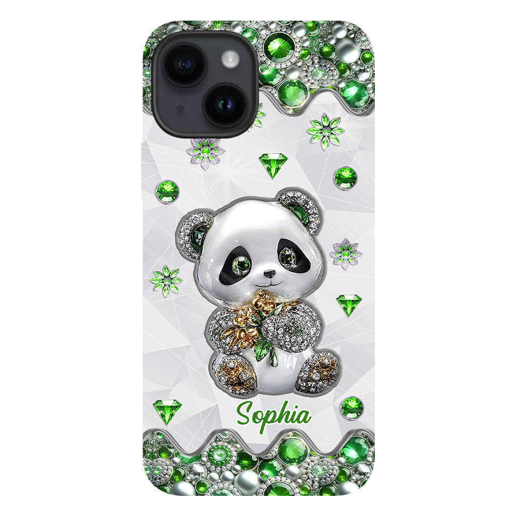 Einfach ein Mädchen, das Pandas liebt – Personalisierte Handyhülle mit Panda-Motiv