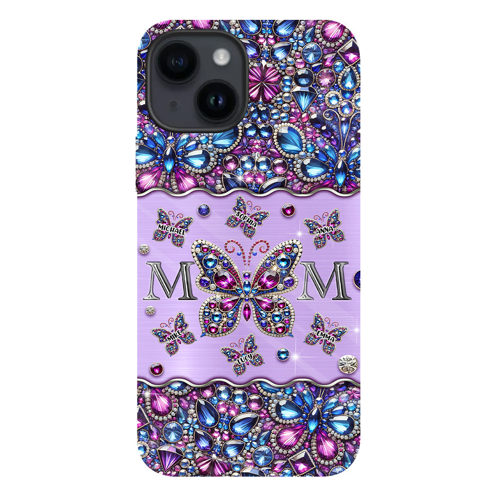 Mom And Children Butterflies - Personalized Mother Full Print Phone Case