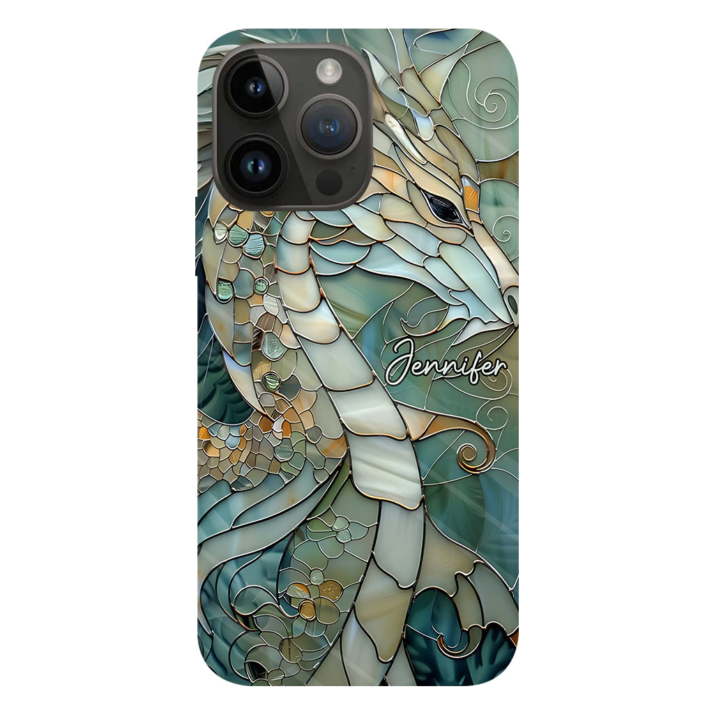 Coque de téléphone personnalisée avec motif dragon « J’adore les dragons »