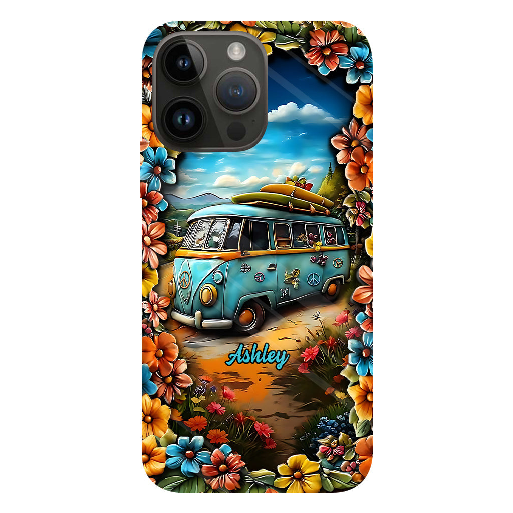 Coque de téléphone personnalisée Hippie Van - Motif hippie intégral