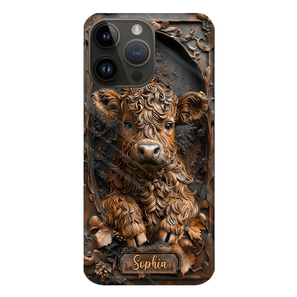 Coque de téléphone personnalisée avec imprimé intégral « Bébé vache »