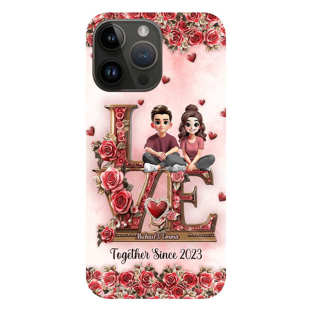 I Love You Forever - Personalized Couple Full Print Phone Case