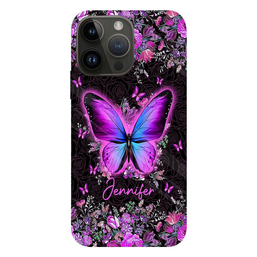 Coque de téléphone personnalisée avec motif papillons « J’adore les papillons »