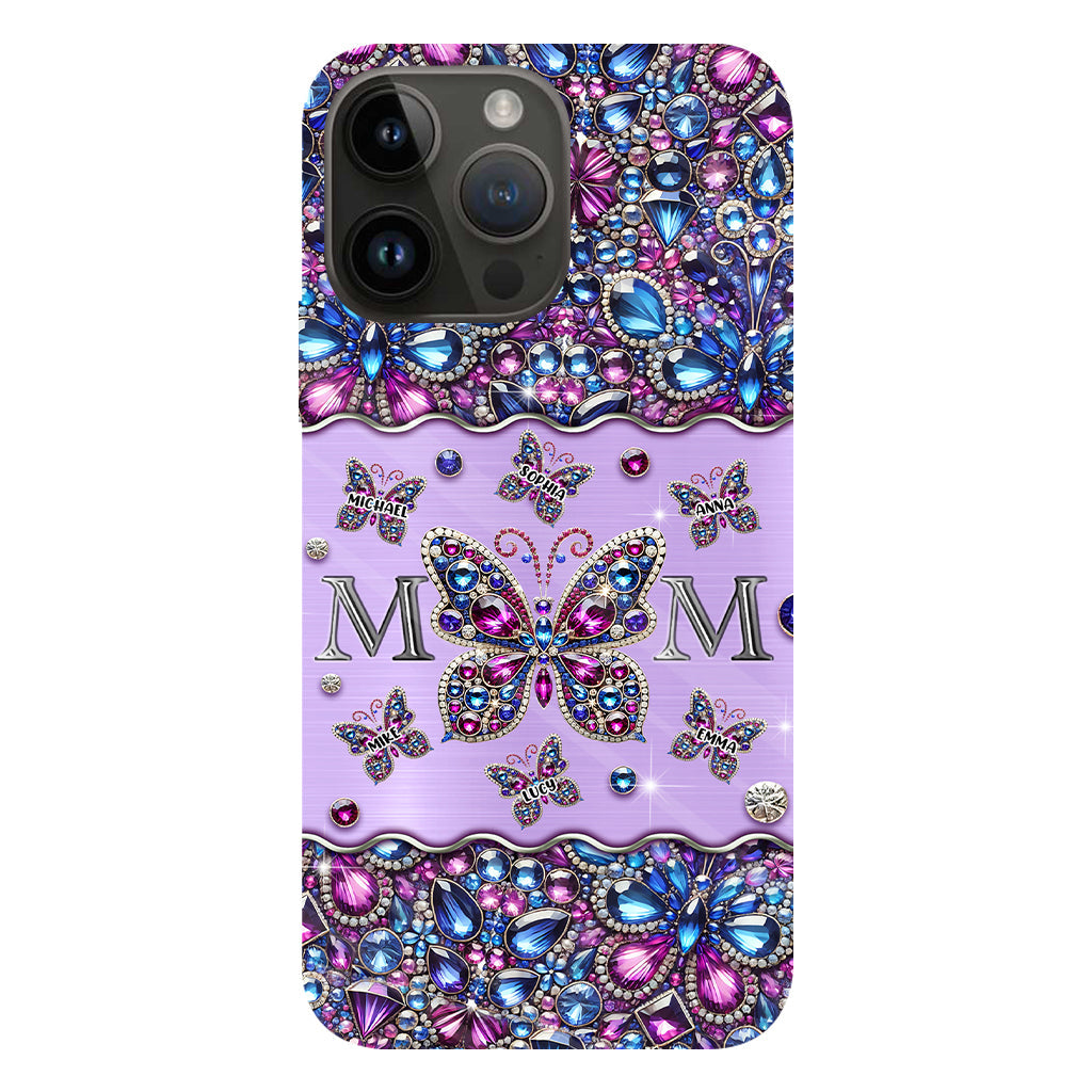 Mom And Children Butterflies - Personalized Mother Full Print Phone Case