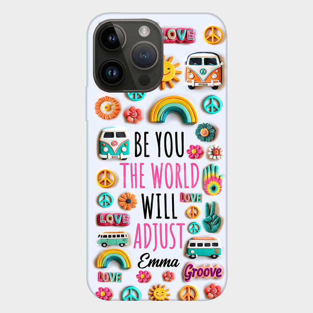 Sei du selbst – Personalisierte Handyhülle im Hippie-Stil mit Allover-Print