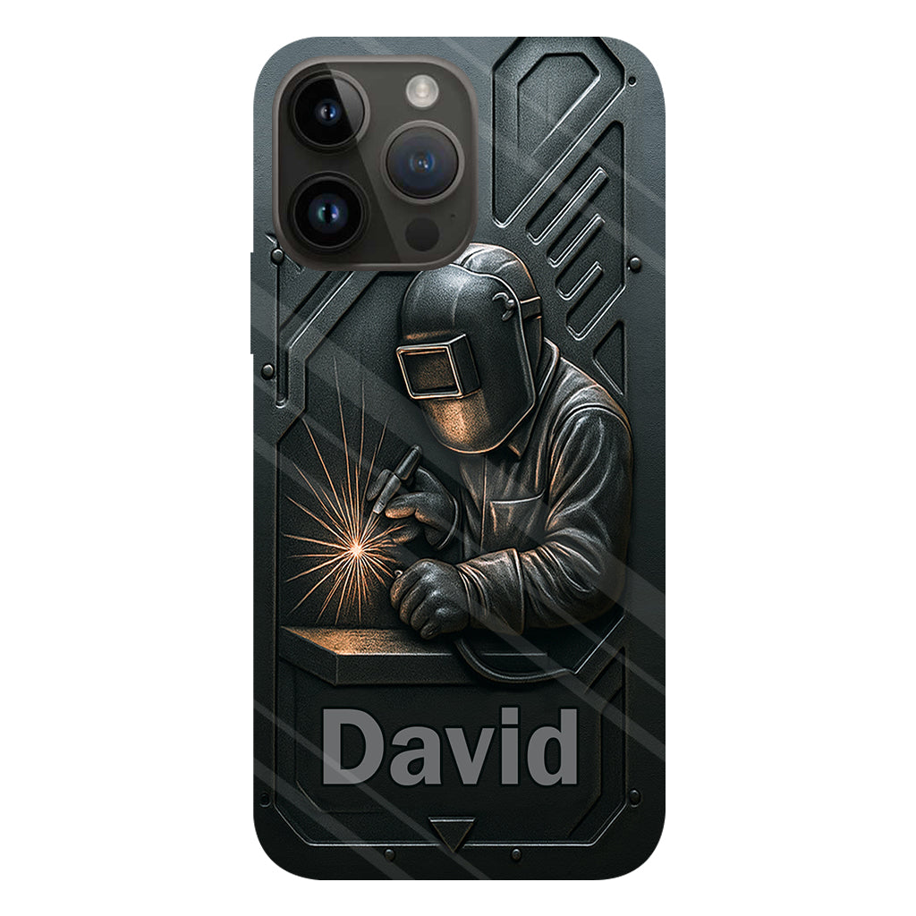 Coole Schweißer-Männer – Personalisierte Handyhülle mit Schweißer-Motiv und Volldruck