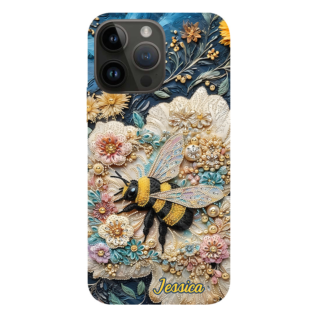 Bee Kind – Personalisierte Handyhülle mit Bienenmotiv