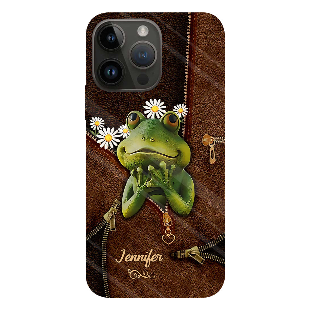 Niedliche Frösche – Personalisierte Handyhülle mit Frosch-Vollbilddruck