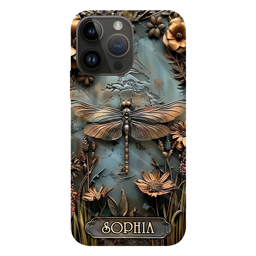 Beautiful Drafgonfly, Butterfly, Hummingbird - Personalized Gardening Full Print Phone Case