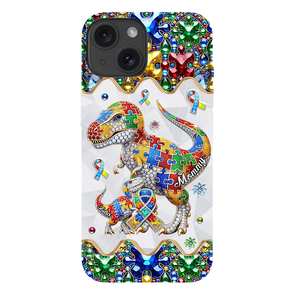 Strong Mama - Coque de téléphone personnalisée avec impression intégrale pour la sensibilisation à l'autisme