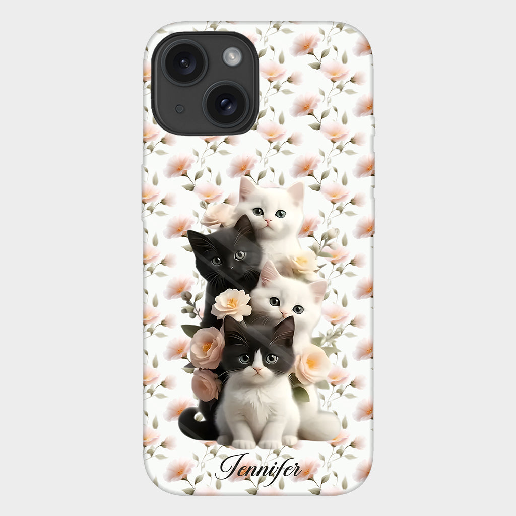 Adorables chatons - Coque de téléphone personnalisée avec motif chat intégral