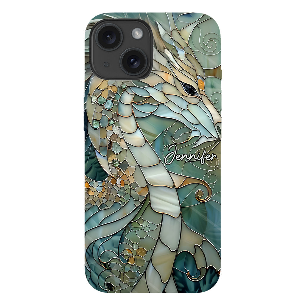 Coque de téléphone personnalisée avec motif dragon « J’adore les dragons »