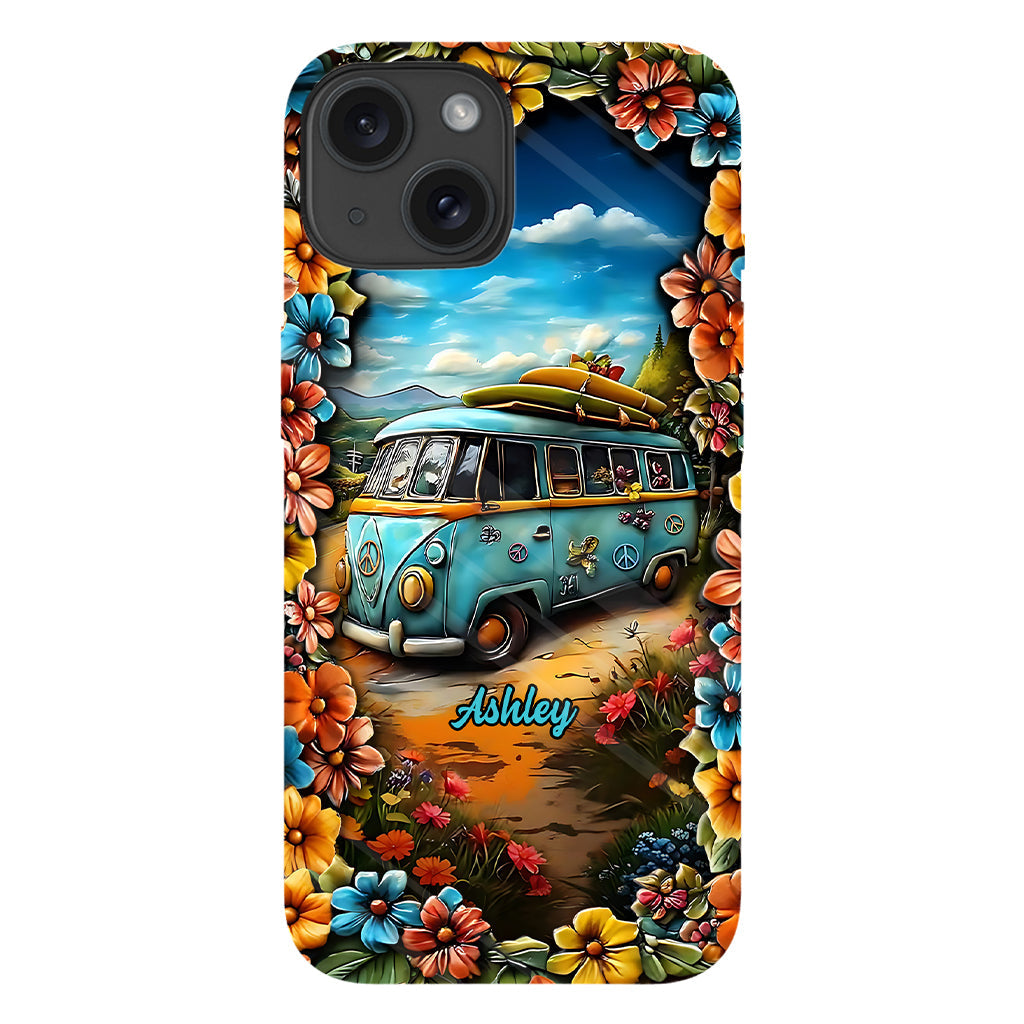 Coque de téléphone personnalisée Hippie Van - Motif hippie intégral