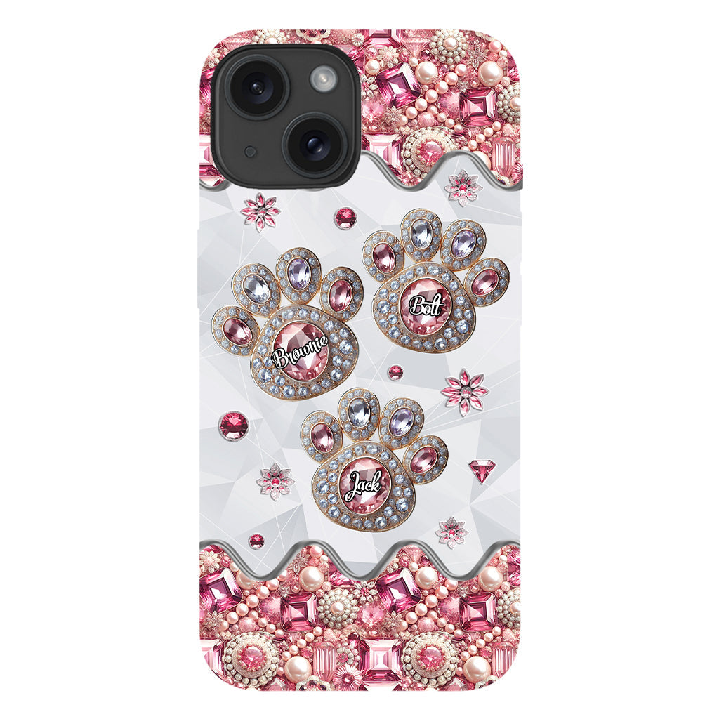 La vie est plus belle avec mes chiens - Coque de téléphone personnalisée avec impression intégrale de chien
