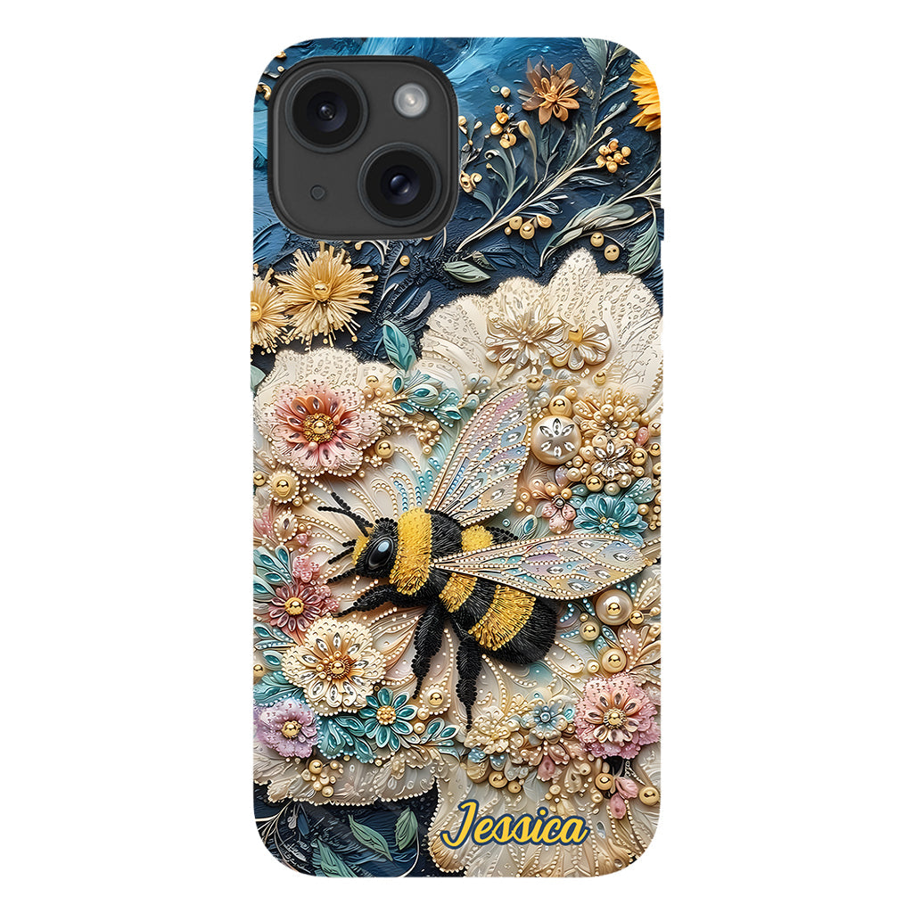 Bee Kind – Personalisierte Handyhülle mit Bienenmotiv