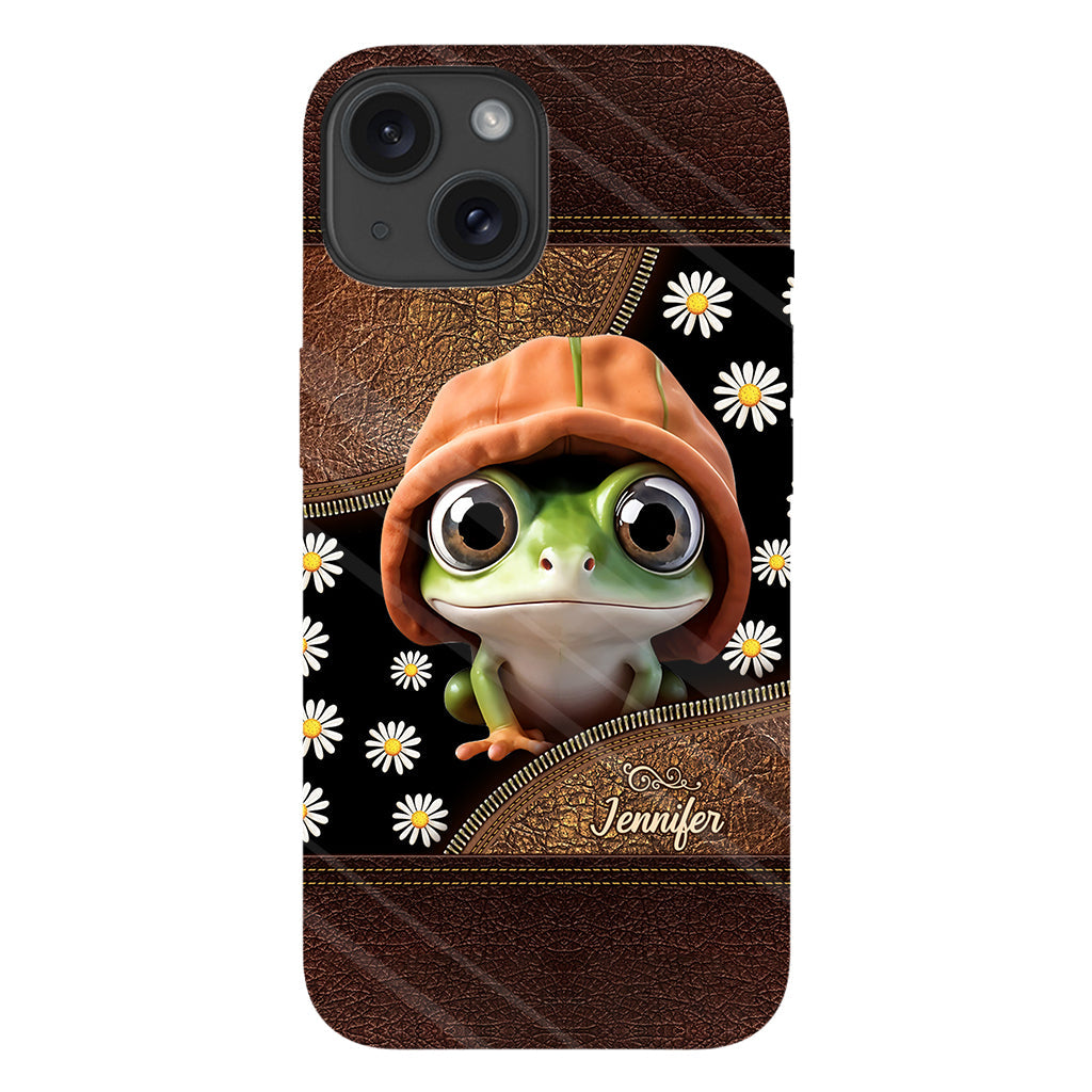 Ich liebe Frösche – Personalisierte Handyhülle mit Frosch-Vollbilddruck