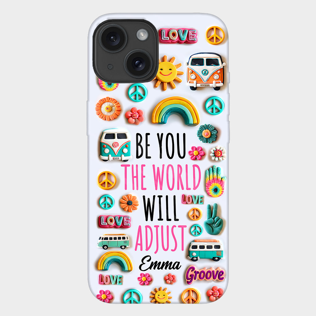 Sei du selbst – Personalisierte Handyhülle im Hippie-Stil mit Allover-Print