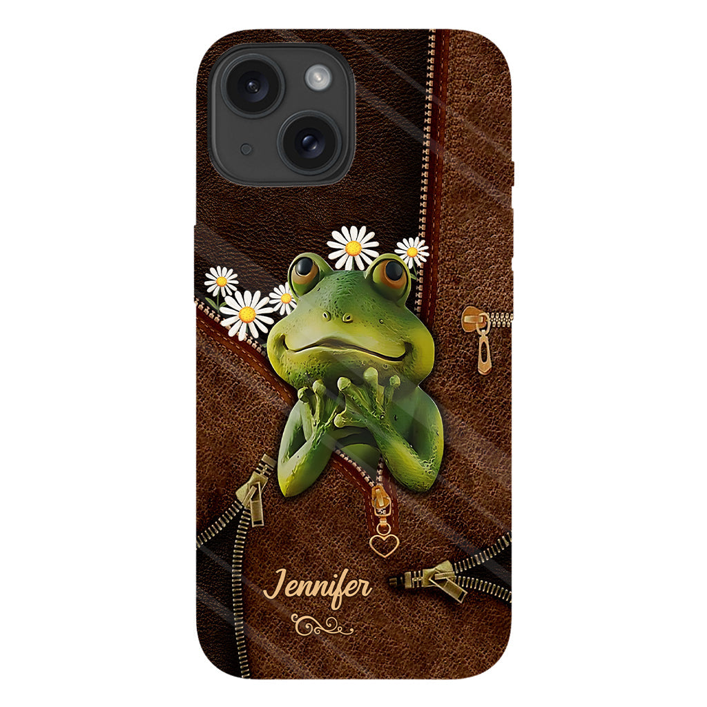 Niedliche Frösche – Personalisierte Handyhülle mit Frosch-Vollbilddruck