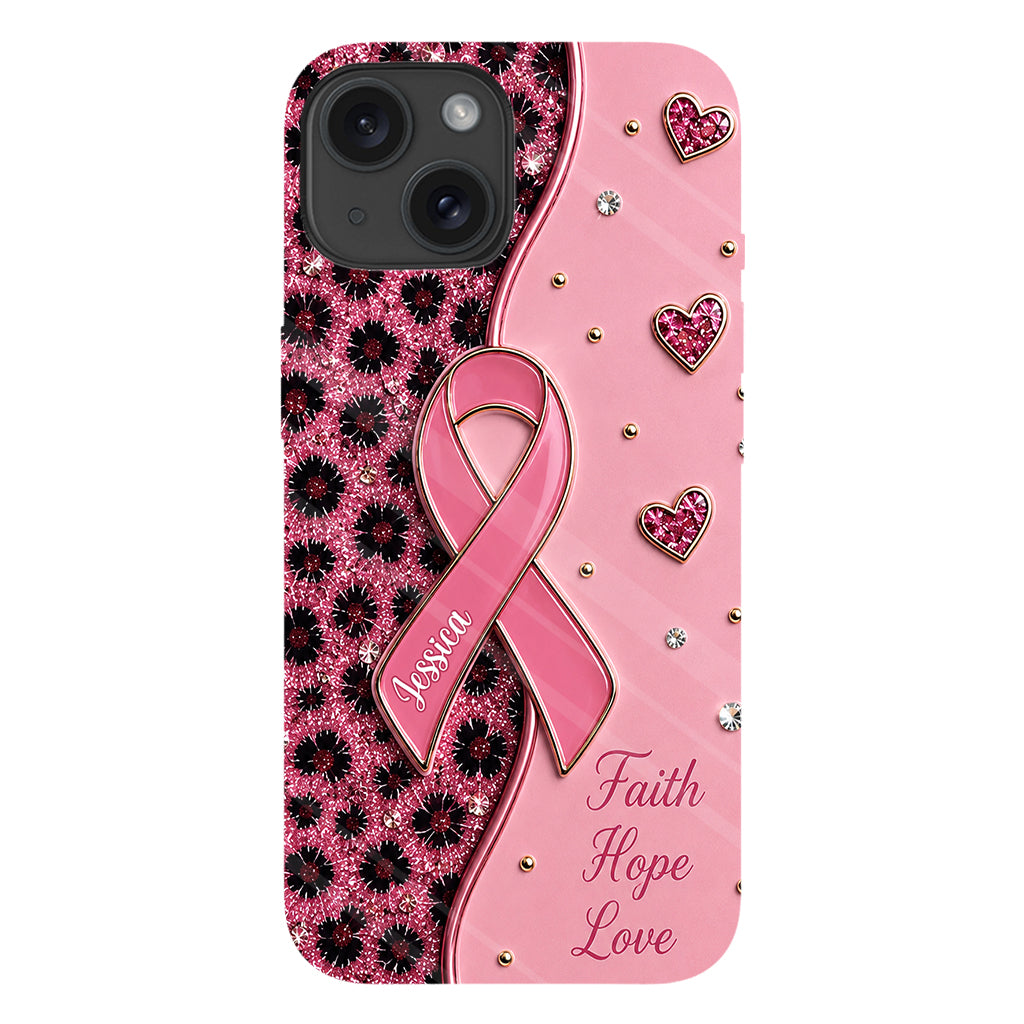 Pink Ribbon - Personalized Breast Cancer Awareness Full Print Phone Case
