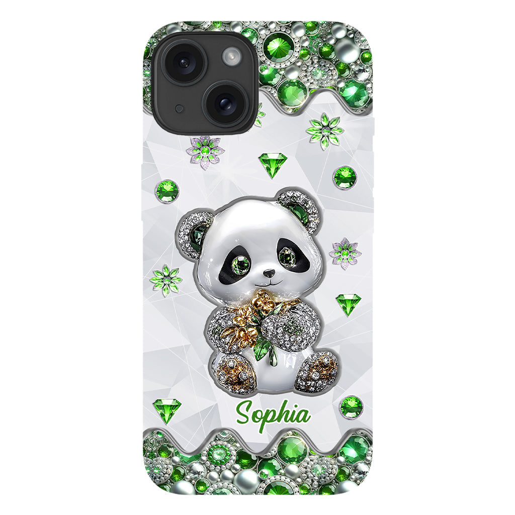 Einfach ein Mädchen, das Pandas liebt – Personalisierte Handyhülle mit Panda-Motiv