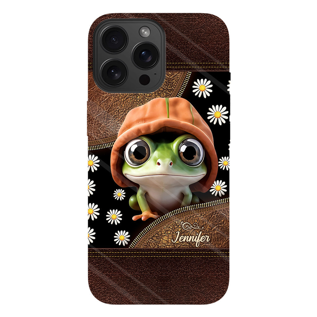 Ich liebe Frösche – Personalisierte Handyhülle mit Frosch-Vollbilddruck