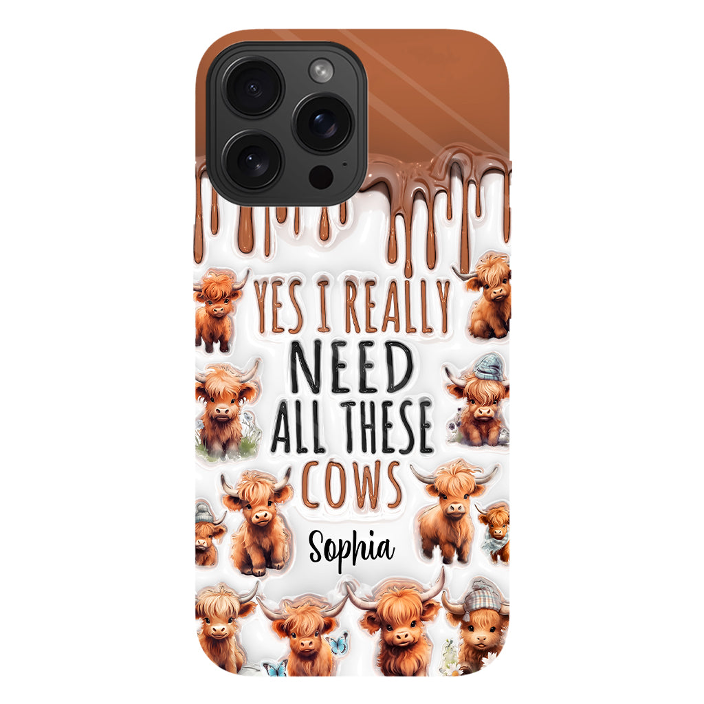 Oui, j'ai vraiment besoin de toutes ces vaches - Coque de téléphone personnalisée avec impression intégrale