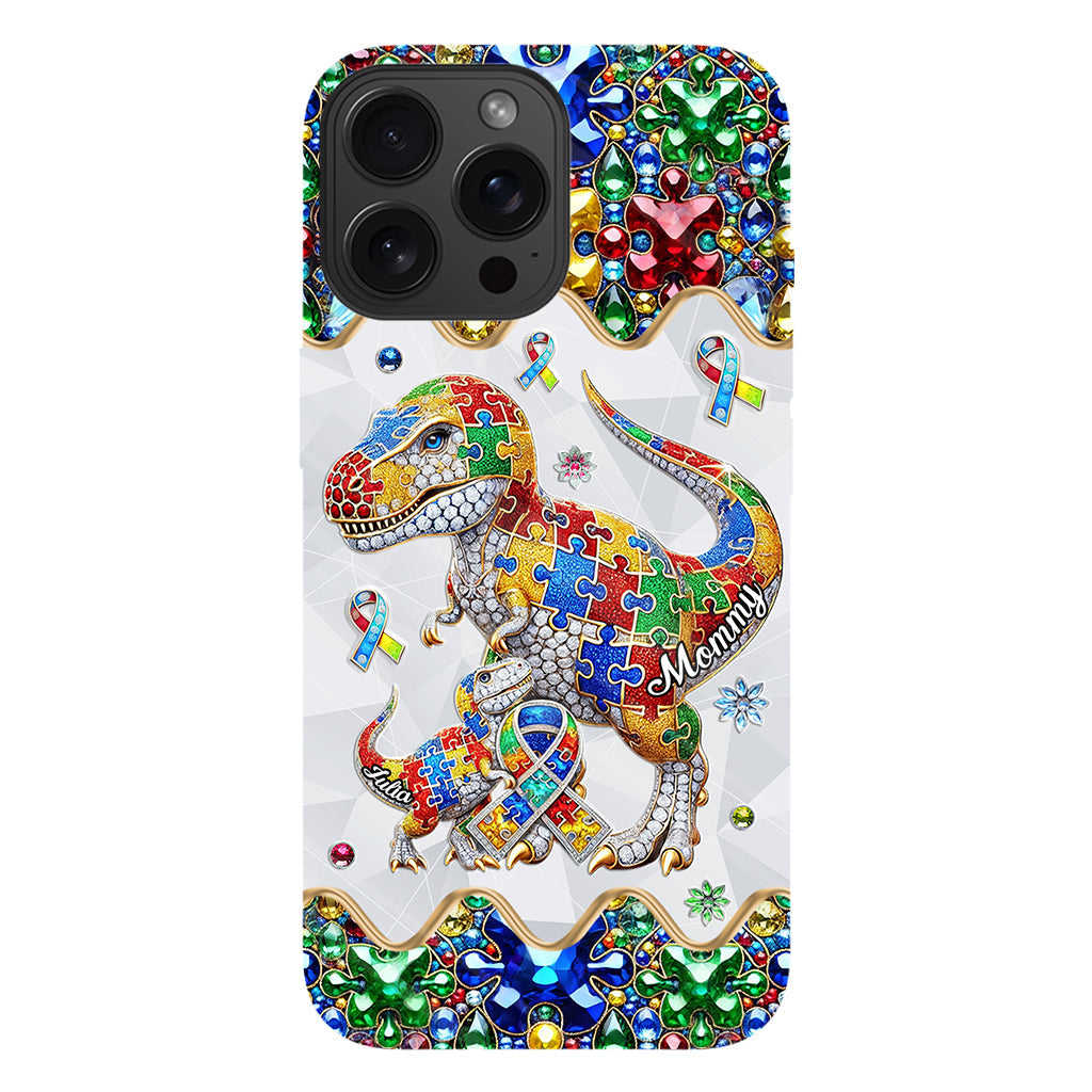 Strong Mama - Coque de téléphone personnalisée avec impression intégrale pour la sensibilisation à l'autisme