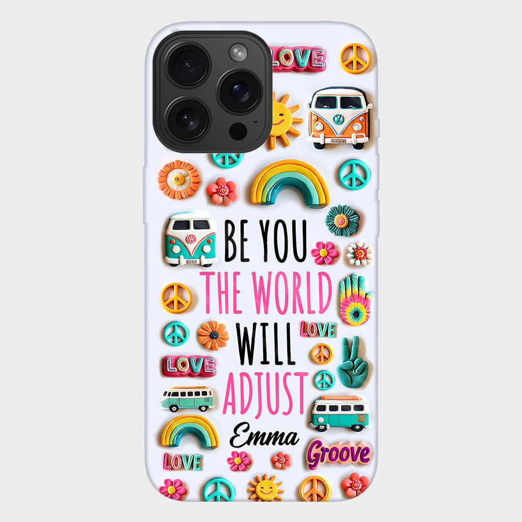 Sei du selbst – Personalisierte Handyhülle im Hippie-Stil mit Allover-Print