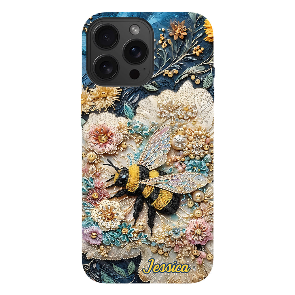 Bee Kind – Personalisierte Handyhülle mit Bienenmotiv