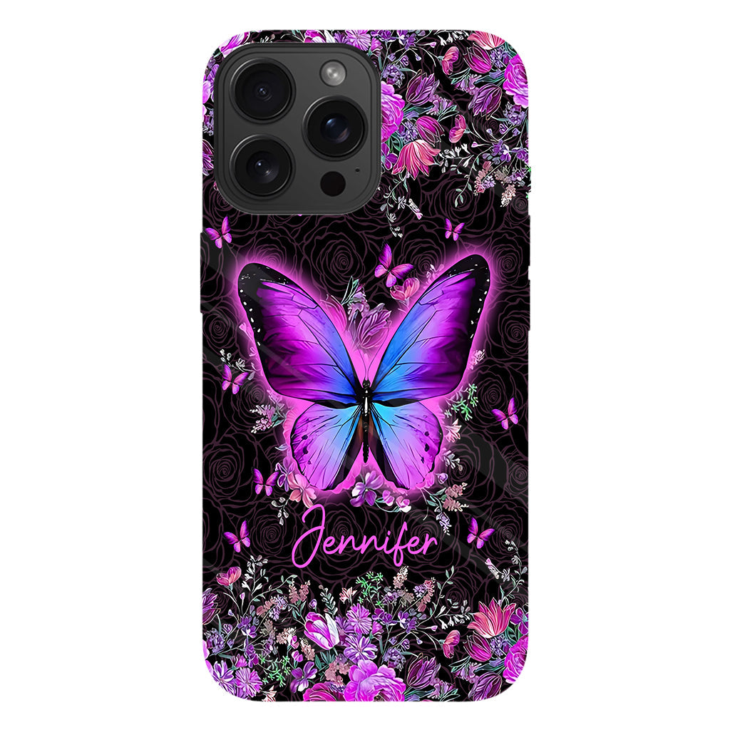 Coque de téléphone personnalisée avec motif papillons « J’adore les papillons »