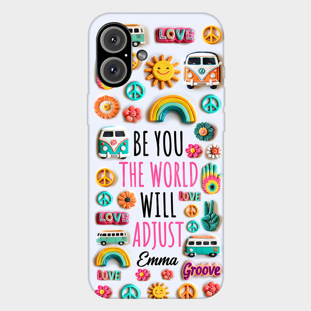 Sei du selbst – Personalisierte Handyhülle im Hippie-Stil mit Allover-Print