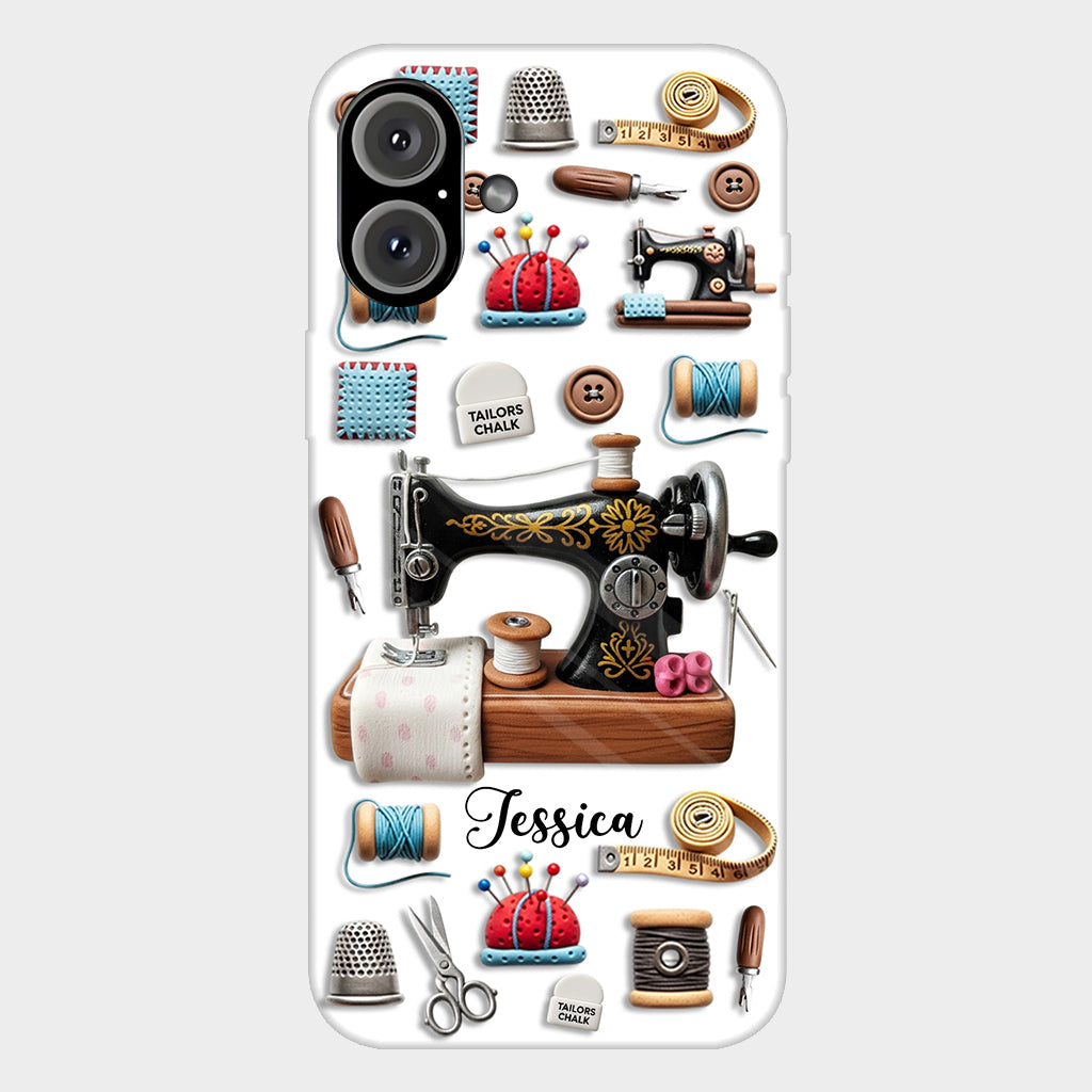 Superbe machine à coudre - Coque de téléphone personnalisée avec impression intégrale sur le thème de la couture