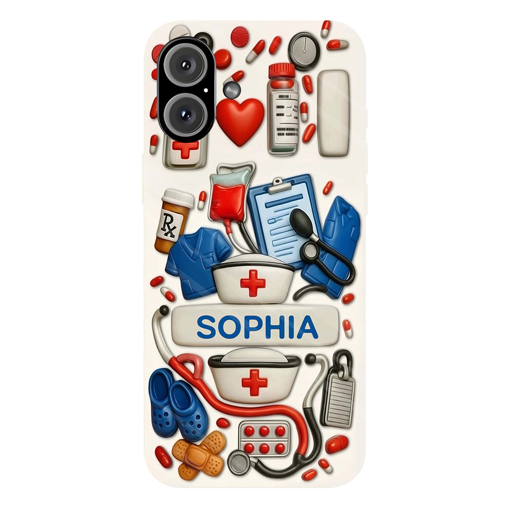 Les infirmières sont au cœur des soins de santé - Coque de téléphone personnalisée avec impression intégrale « Infirmière »