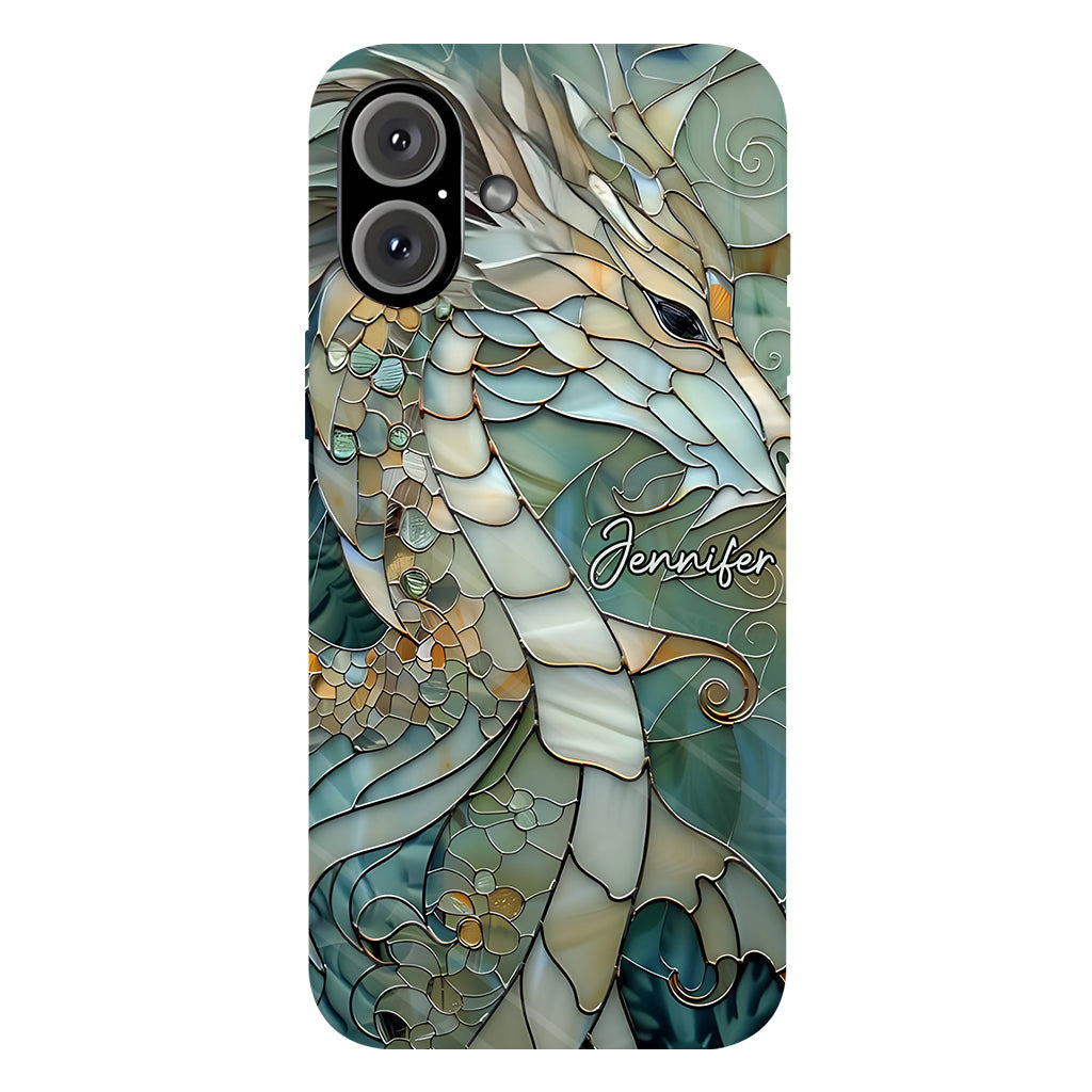 Coque de téléphone personnalisée avec motif dragon « J’adore les dragons »