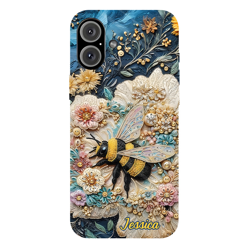 Bee Kind – Personalisierte Handyhülle mit Bienenmotiv