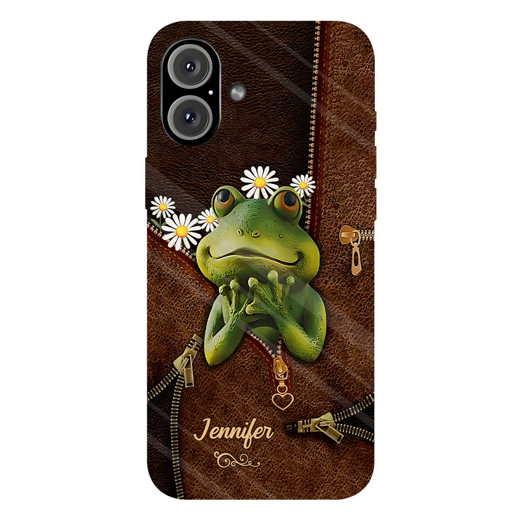 Niedliche Frösche – Personalisierte Handyhülle mit Frosch-Vollbilddruck