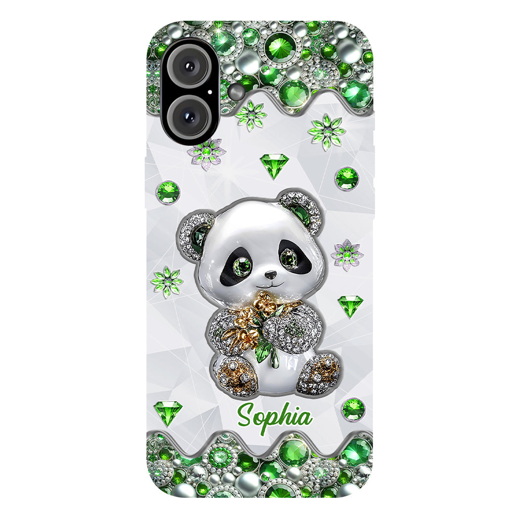 Einfach ein Mädchen, das Pandas liebt – Personalisierte Handyhülle mit Panda-Motiv