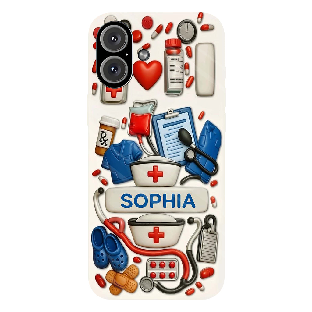 Les infirmières sont au cœur des soins de santé - Coque de téléphone personnalisée avec impression intégrale « Infirmière »
