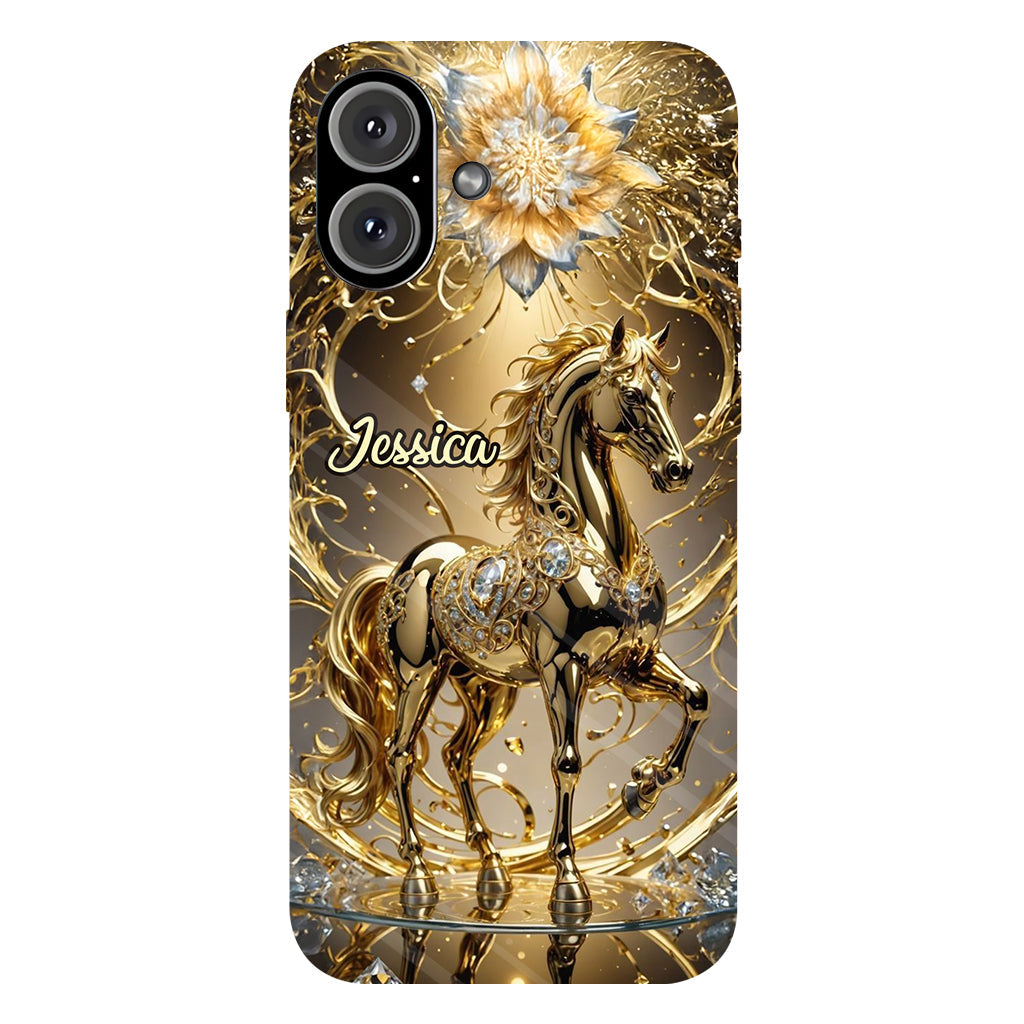 Coque de téléphone personnalisée avec motif cheval « Magnifique Cheval »