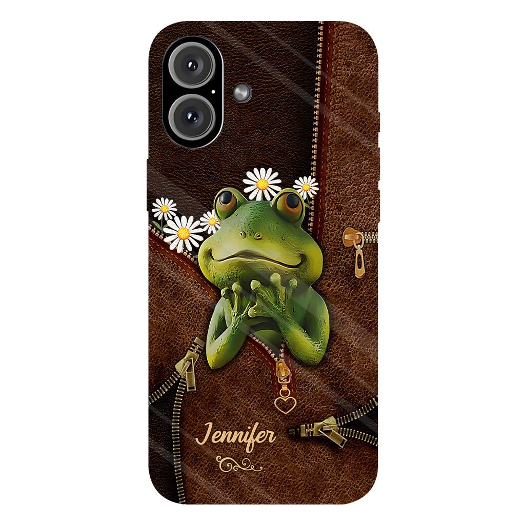 Niedliche Frösche – Personalisierte Handyhülle mit Frosch-Vollbilddruck